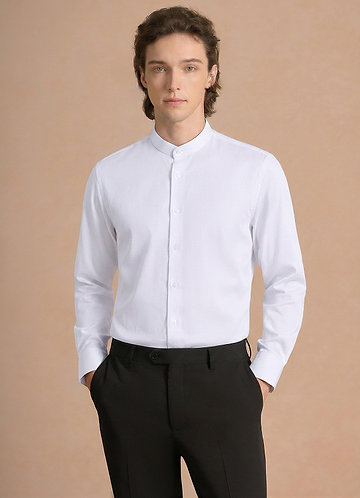 front Edward White 100% Cotton Non-Iron Dress Shirt