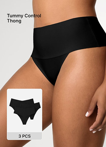 front High Waist Seamless Thongs （3pics）
