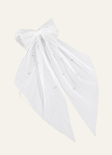 front Bridal Hair Bow Hair Clip