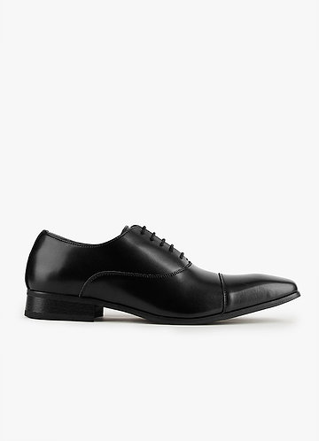 front Men's Leather Cap Toe Oxfords