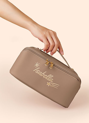 front Personalized Embroidered Name Makeup Bag