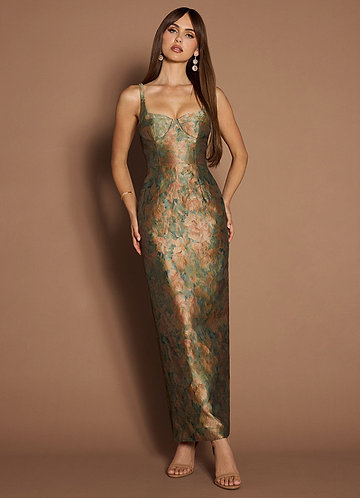 Christy Vintage Teal Maxi Dress image1 0