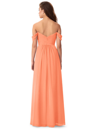 orange and white bridesmaid dresses