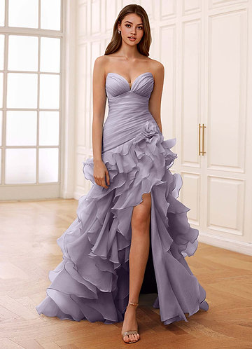Christabelle Wisteria Corset Rhinestone Sheer Lace Prom Dress image1