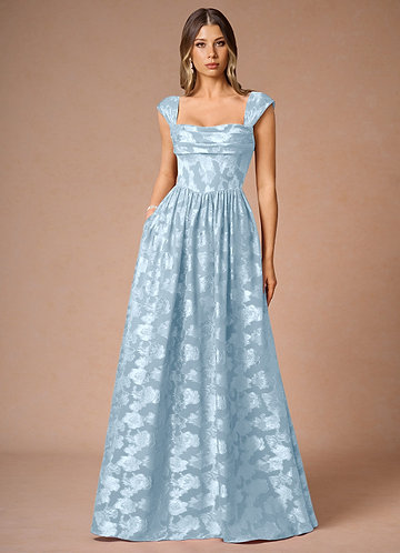 Hazel Powder Blue Pleated Maxi Dress image1