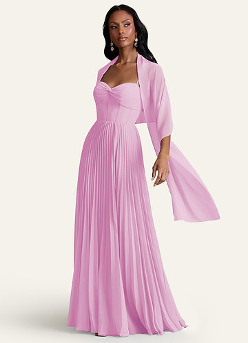 front Azazie Xale De Chiffon Da Irlanda Na Cor Correspondente