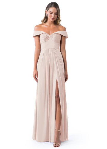 old rose bridesmaid gown