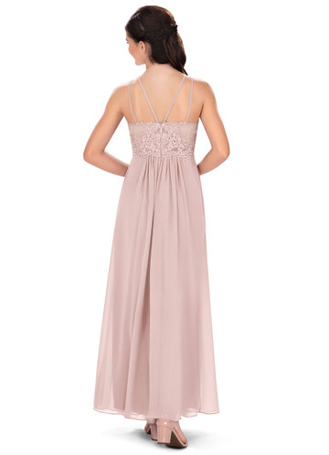 dusty rose junior bridesmaid dress