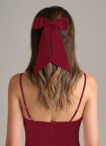 front Matching Color Bow Hair Clip