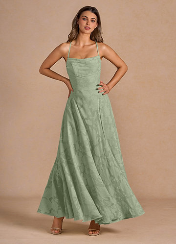 green emerald velvet dress Sage Green Long Glitter Prom Dress A0892 Sage / 2