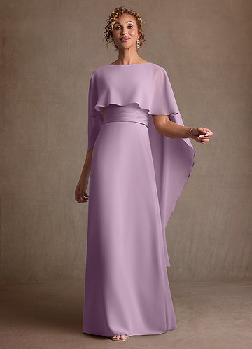 Azazie Marilla Mother of the Brides Dresses Wisteria A-Line Pleated Chiffon Dress image1