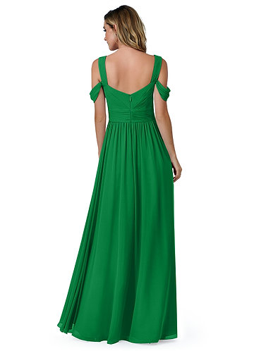 emerald green and gold bridesmaid dresses