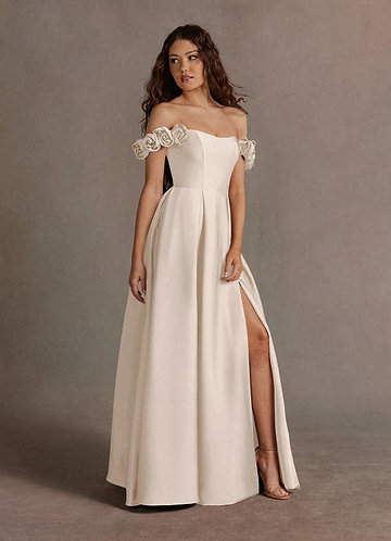 Jessie Cream Rose Straps Gown image1