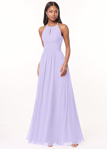 Chiffon Halter Bridesmaid Dress