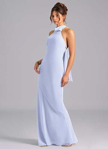 sachin and babi light blue dress Azazie Keyla Lavender Chiffon Bridesmaid Dresses