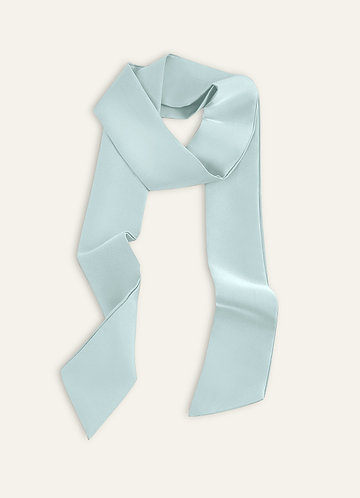 front Matching Color Stretch Satin Hair Scarf