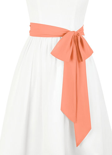 front Azazie bijpassende kleur chiffon sjerp