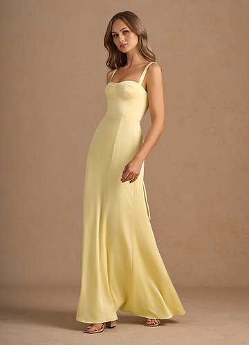 Amaris Lemon Sorbet Maxi Dress front