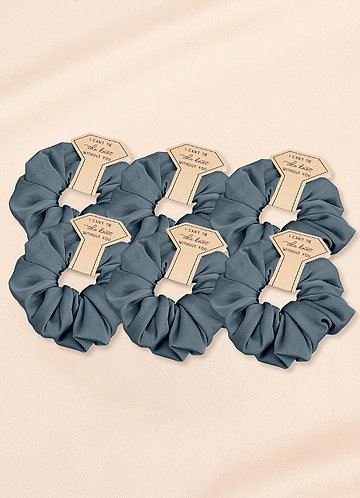 front Matching Color Bridesmaid Stretch Satin Over Size Scrunchie Set