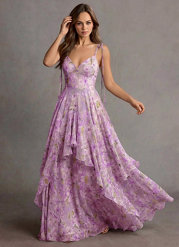 Maxi jurk Harmony Violette Bloemen image1