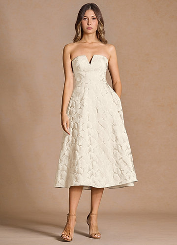 Phoenix French White Midi Dress image1
