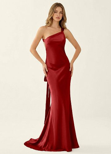 Persephone Merlot Satin Prom Dress image1