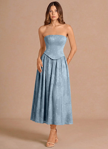 Isaura Powder Blue Midi Dress image1