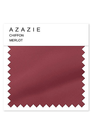 front Azazie Merlot Chiffon Swatch