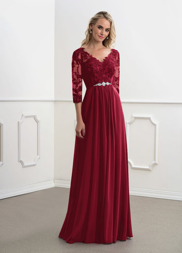 mother of the bride maroon dresses