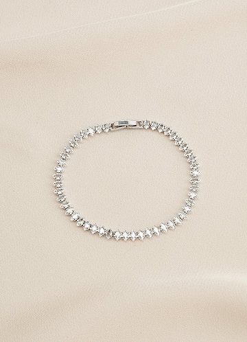 front Crystal Tennis Bracelet