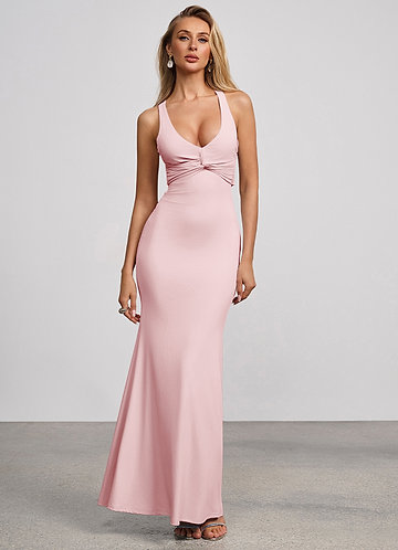 Zinnia Powder Pink Maxi Dress image1