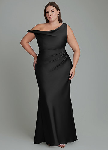 all black dresses plus size Bridesmaid Maxi dress