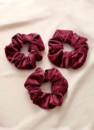 front Scrunchies di velluto da damigella d'onore