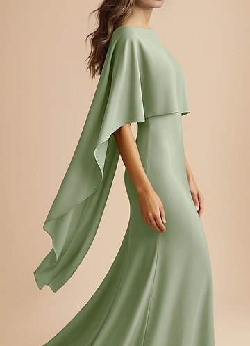 front Azazie Matching Color Stretch Satin Multiway Cape