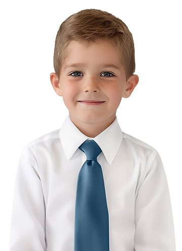 front Gravata de menino em cetim fosco