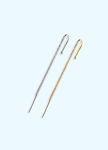front_Unilateral Elegant Rod Earrings
