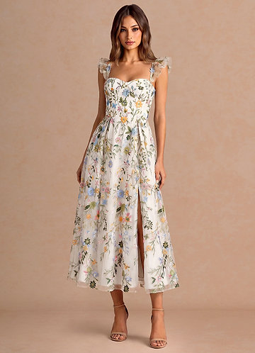 Robe Midi Blanc Denisse image1