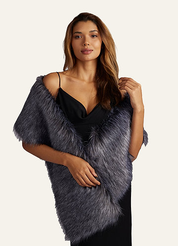 front Faux Fur Scarf Stoles Wraps