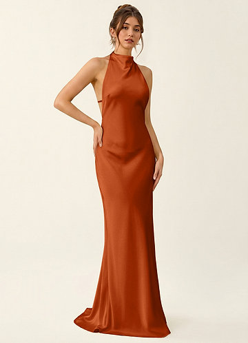 burnt orange homecoming dresses Prom And Mermaid gown