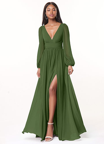 Bridesmaid olive hotsell green dresses