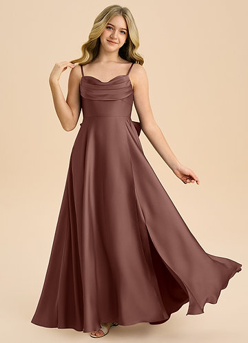 blue dress for baby girl Flutter Crinkle Chiffon Junior Bridesmaid Dress main image 1