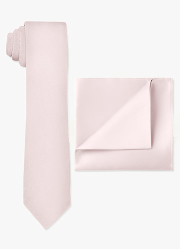 front Matte Satin Skinny Tie and Pocket Square Set