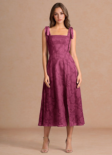 Debra Mulberry Midi Dress image1