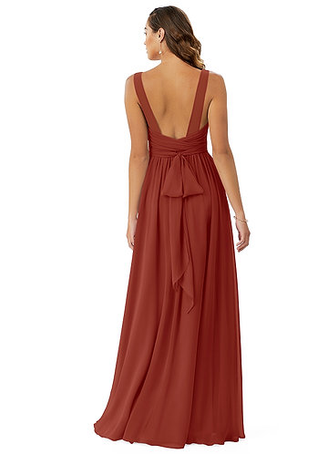 rust colored bridesmaid dress