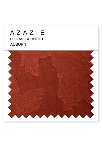 front Azazie Floral Burnout Swatch Kastanjebrunt