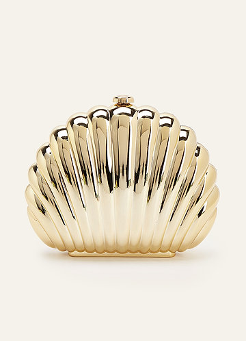 front Metallic Shell Clutch