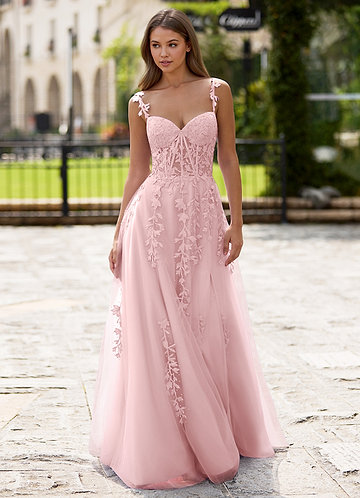Dreamscape Blushing Pink A-line Prom Dress image1