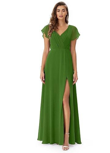 olive green dress bridesmaid