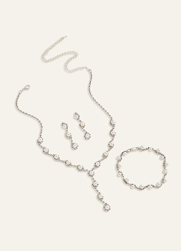 front Pearl Drop Jewelry Set