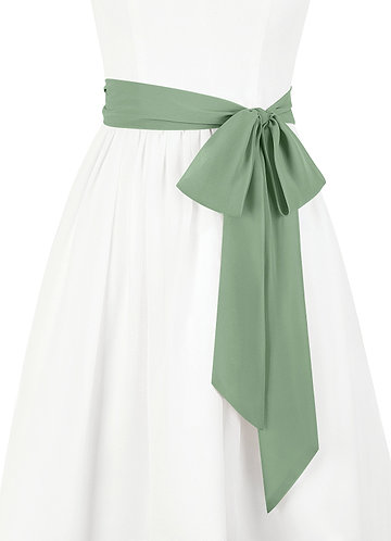front Azazie Matching Color Chiffon Sash